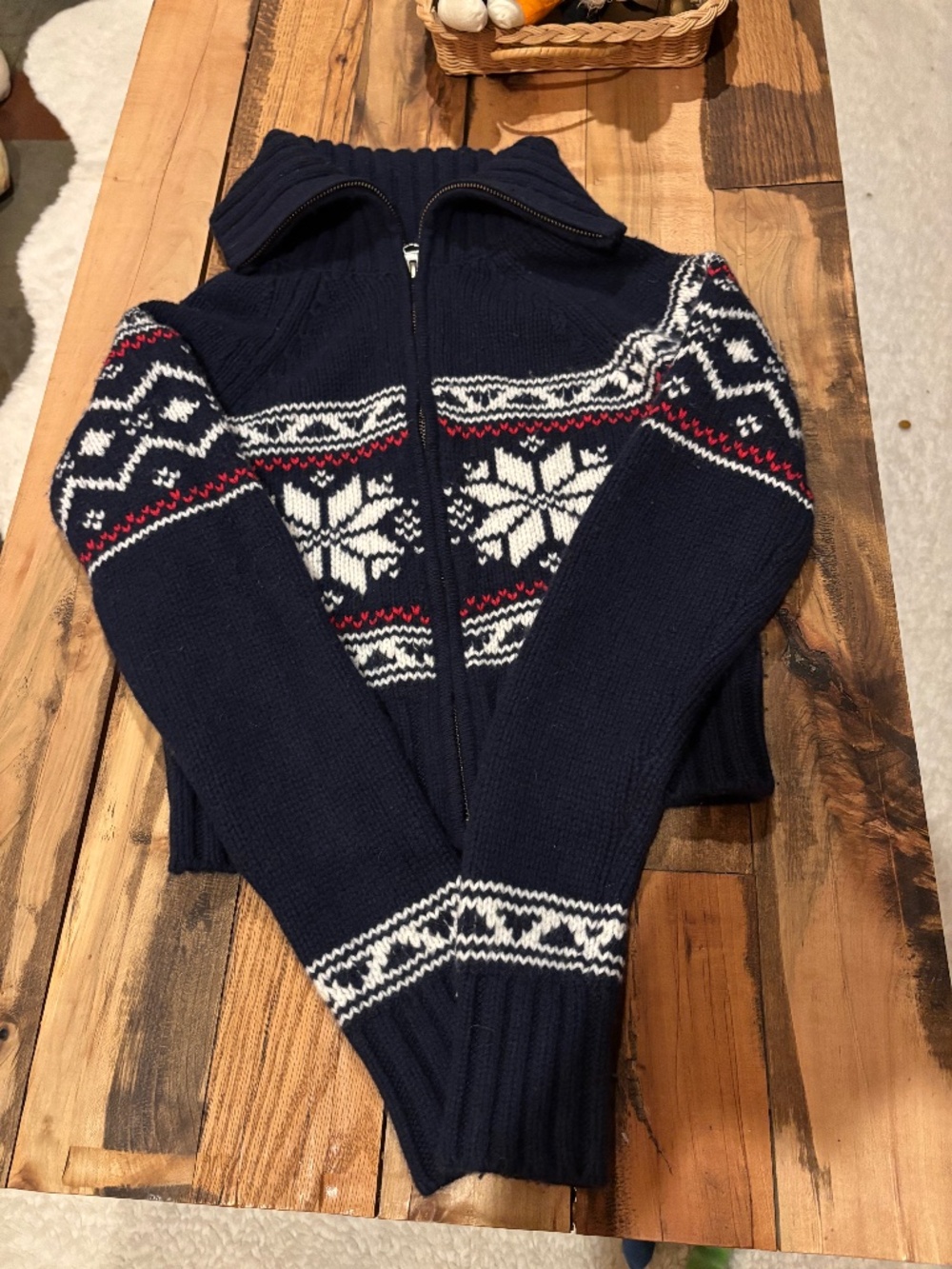 TNA Snowflake Crop Sweater